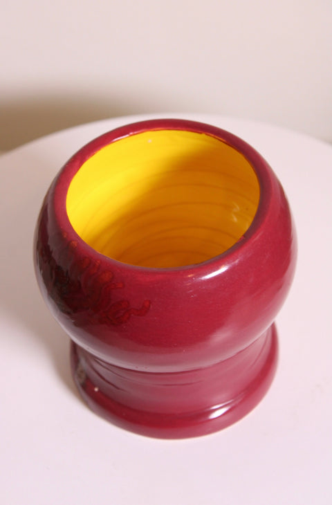 Red and Yellow Art Pottery Cachepot
