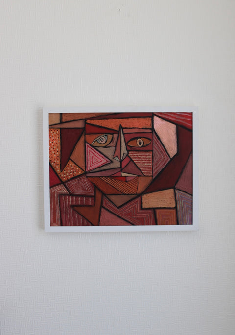 Angela Dickerson Red Mask Study Original Framed Artwork