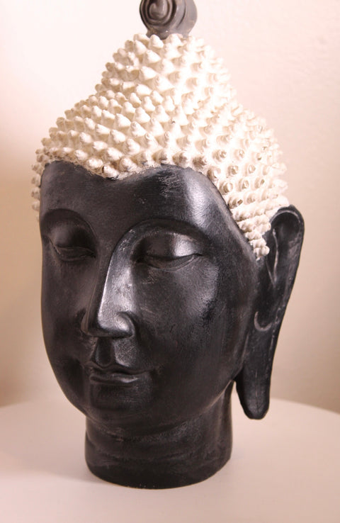 Pair Contemporary Buddha Head Sculptures