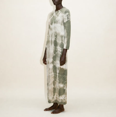 Vintage Sage Tie-Dye Knit Dress