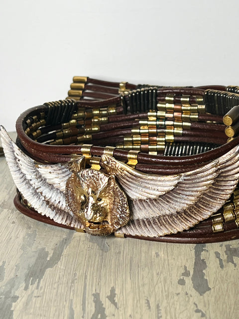Vintage Winged Lion Statement Belt