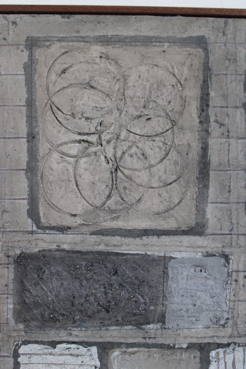Angela Dickerson Gray Structure Study Original Framed Artwork
