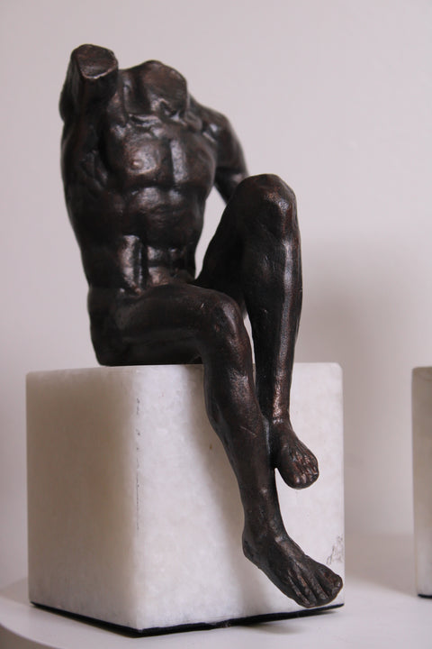 Modernist Nude Figure Bookends Pair