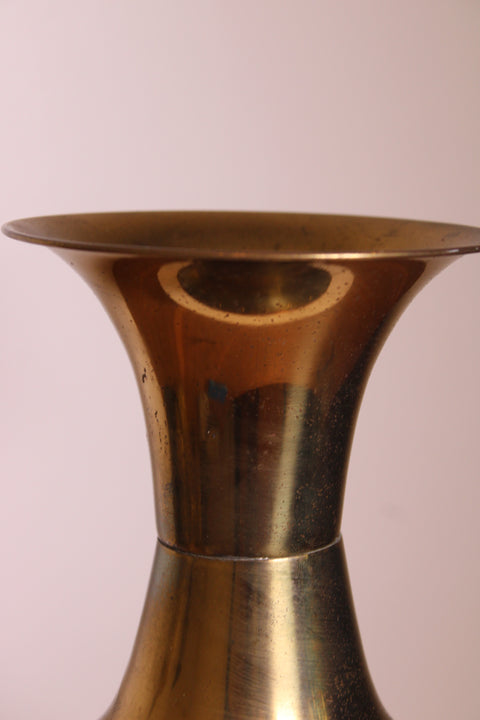 Copper and Brass Flared Vase