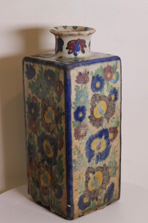 Floral Rectangular Antique Ceramic Vase