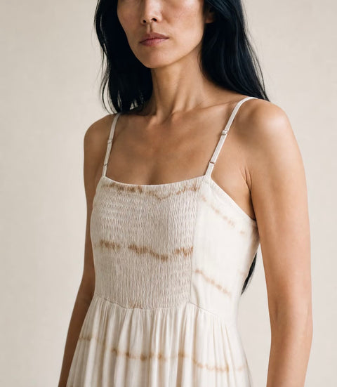 GAP Cream Smocked Tie-Dye Dress — product detail