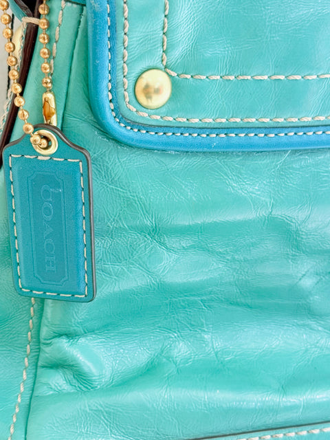 Vintage Turquoise Coach Legacy Ali