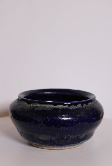 Vintage Cobalt Blue Studio Pottery Bowl Planter