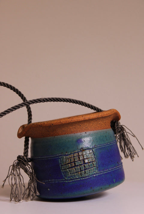 Vintage Hanging Studio Pottery Planter
