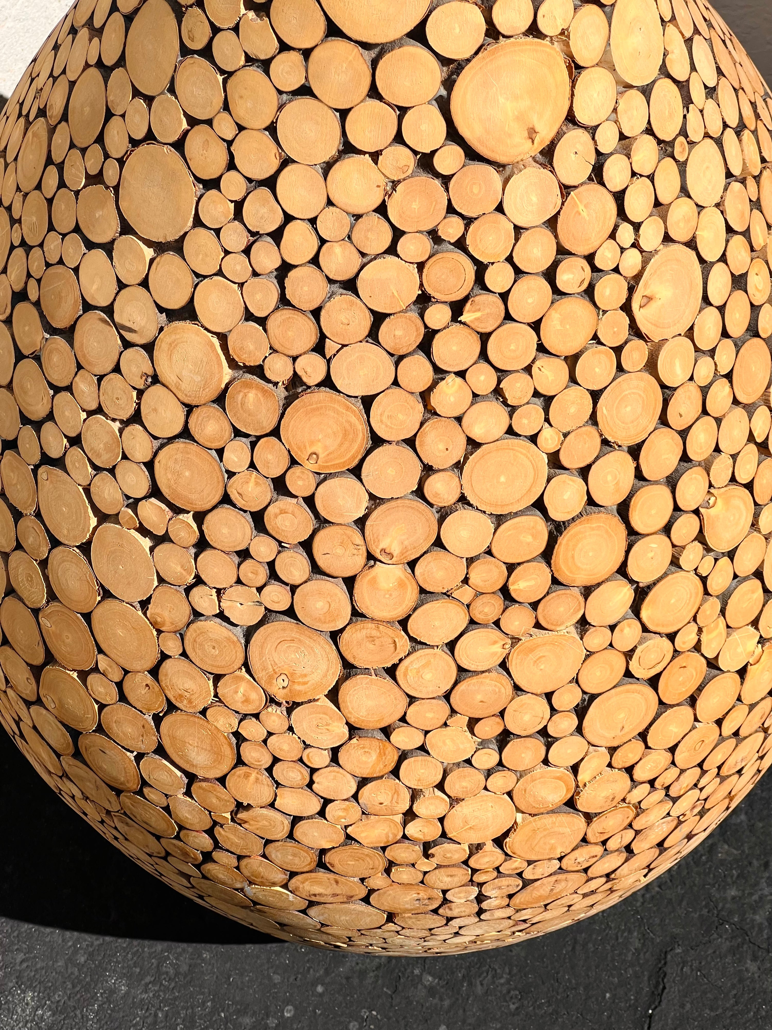 Large Floor Wood Slice Vase (SOLD)