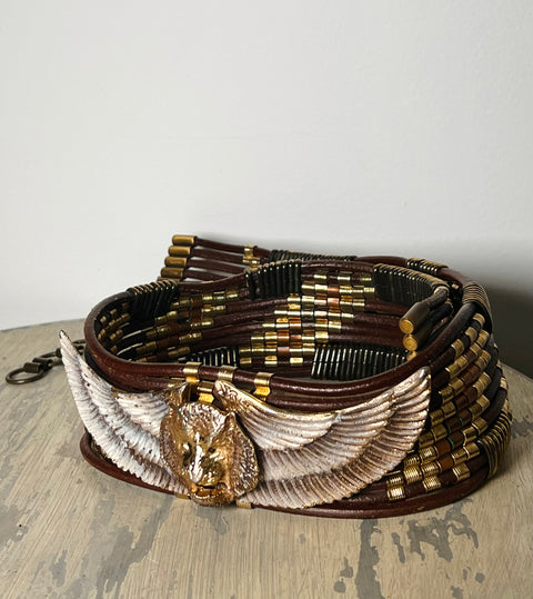 Vintage Winged Lion Statement Belt