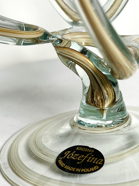 Murano Style Art Glass Octopus Oil Lamp by “Jozefina Krosno”