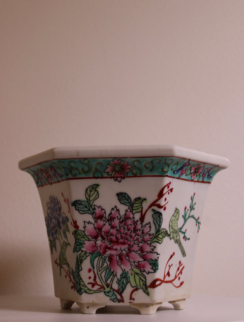 Chinese Floral Porcelain Planter