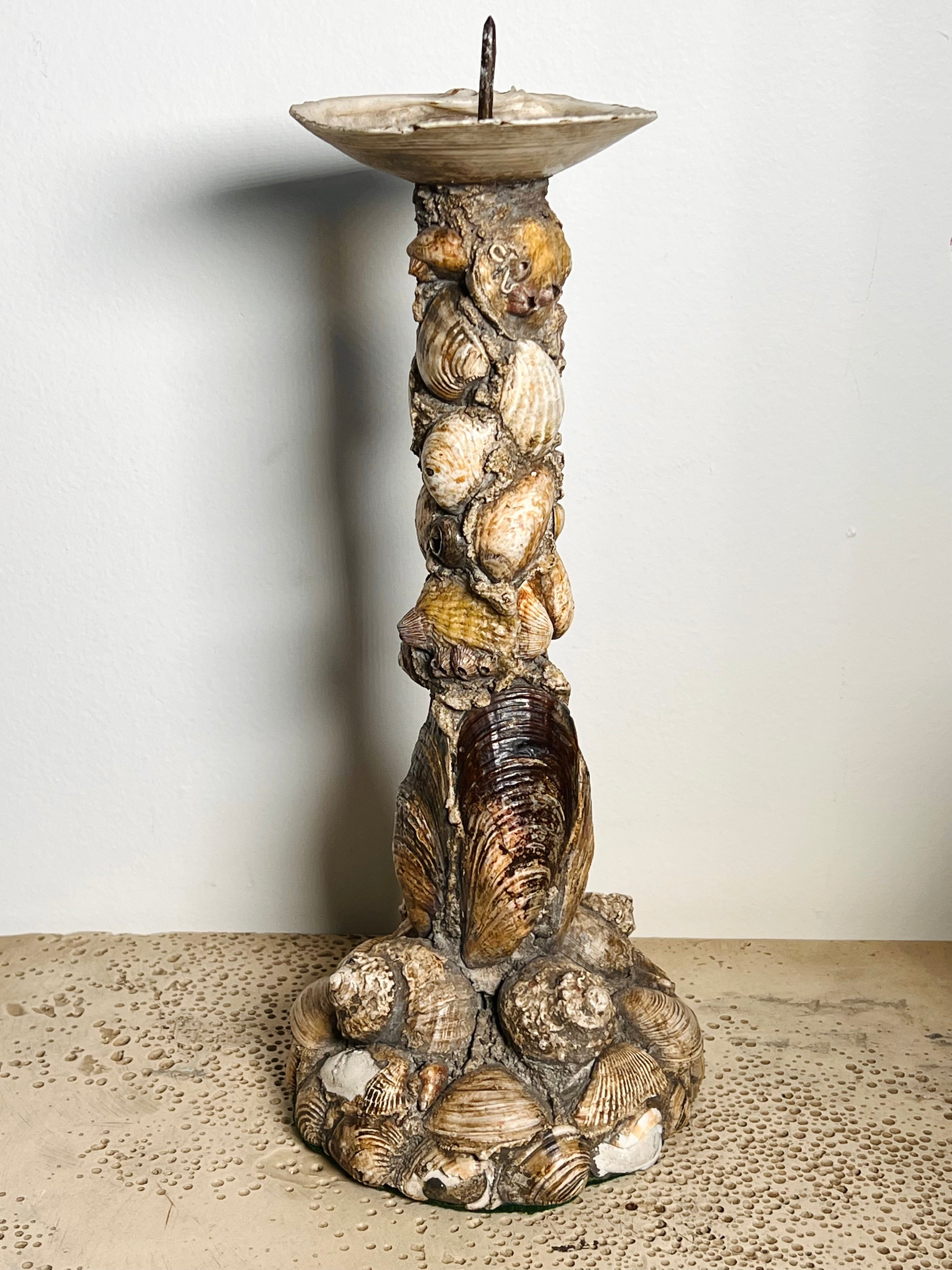 Shell Encrusted Candlesticks (Vintage)