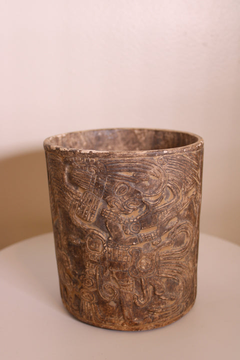 Mayan Relief Cylinder Vessel