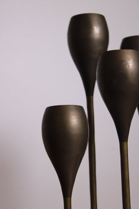 Set of Five Brass Goblets