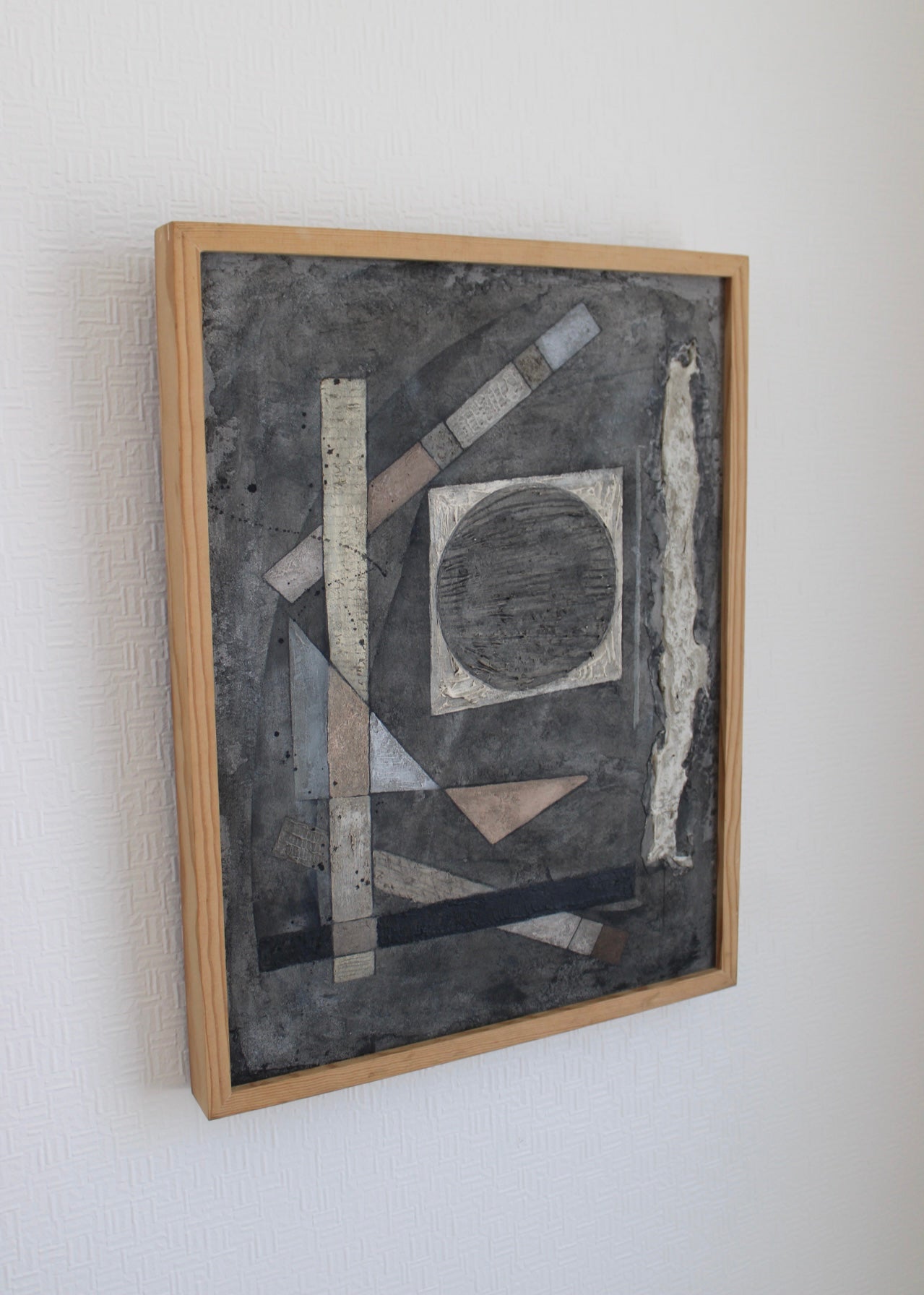 Angela Dickerson Gray Construct Original Framed Artwork