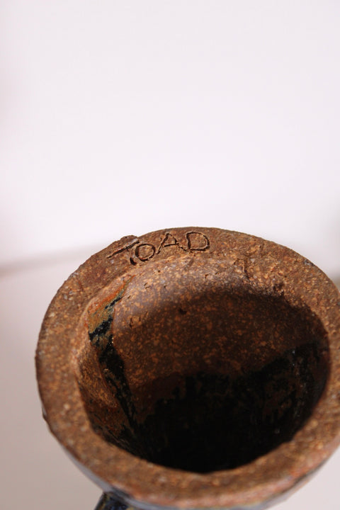 Brutalist Stemmed Studio Pottery Goblet