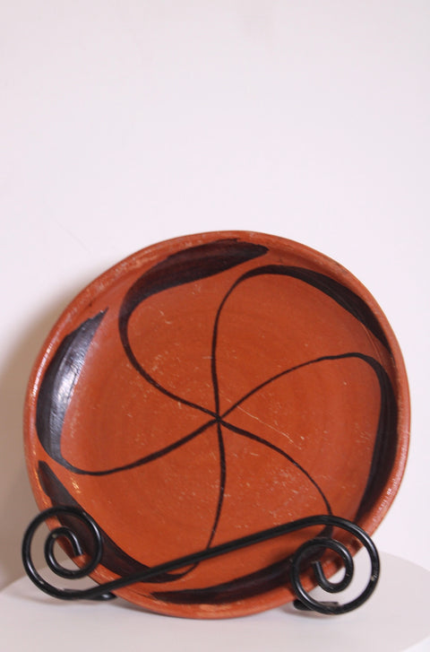 Convivencia Durango Morelos Terracotta Swirl Plates Pair