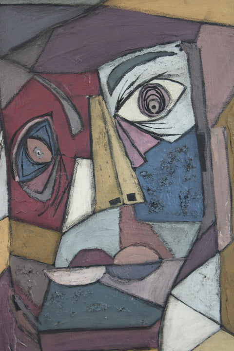 Angela Dickerson Five Faces Original Framed Artwork