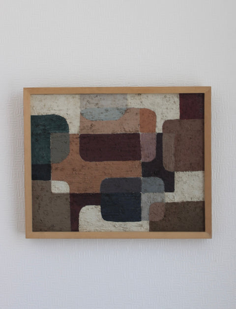 Angela Dickerson Soft Blocks Original Framed Artwork