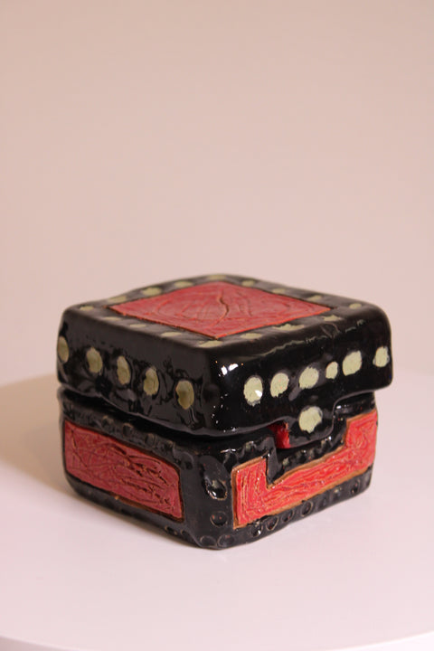 Abstract Studio Pottery Covered Box