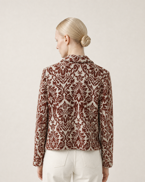 Bedford Fair Chestnut Paisley Knit Jacket