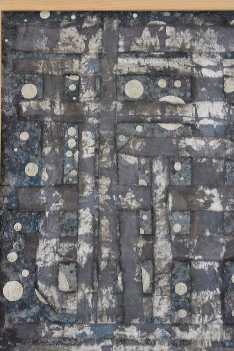 Angela Dickerson Black Moon Grid Original Framed Artwork