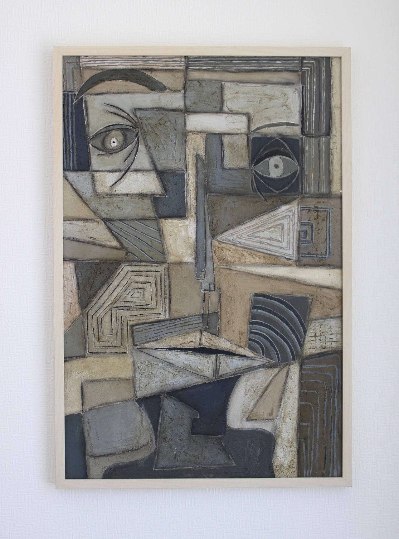 Angela Dickerson Architect Face Original Framed Artwork