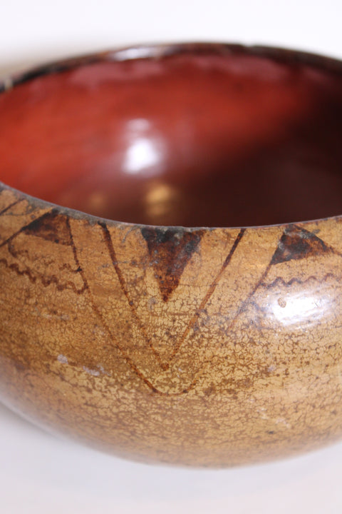 Vintage Hand-Painted Ceramic Bowl | Artisan Pottery Vessel
