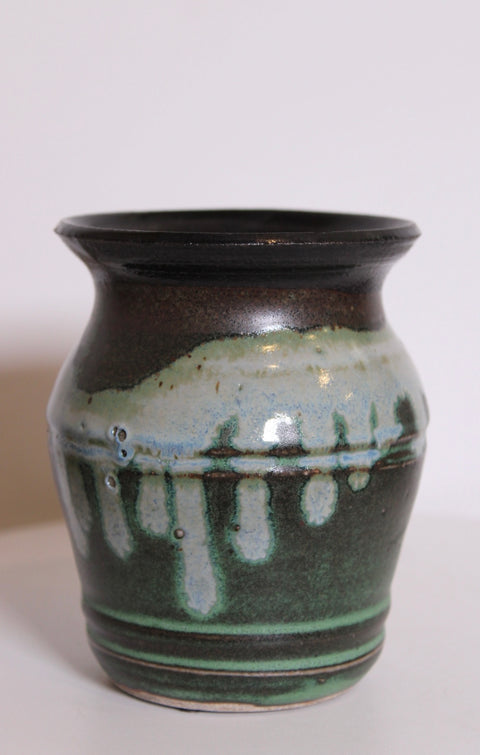 Green Drip Studio Pottery Planter
