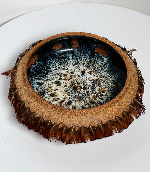 Signed Feathered Studio Bowl