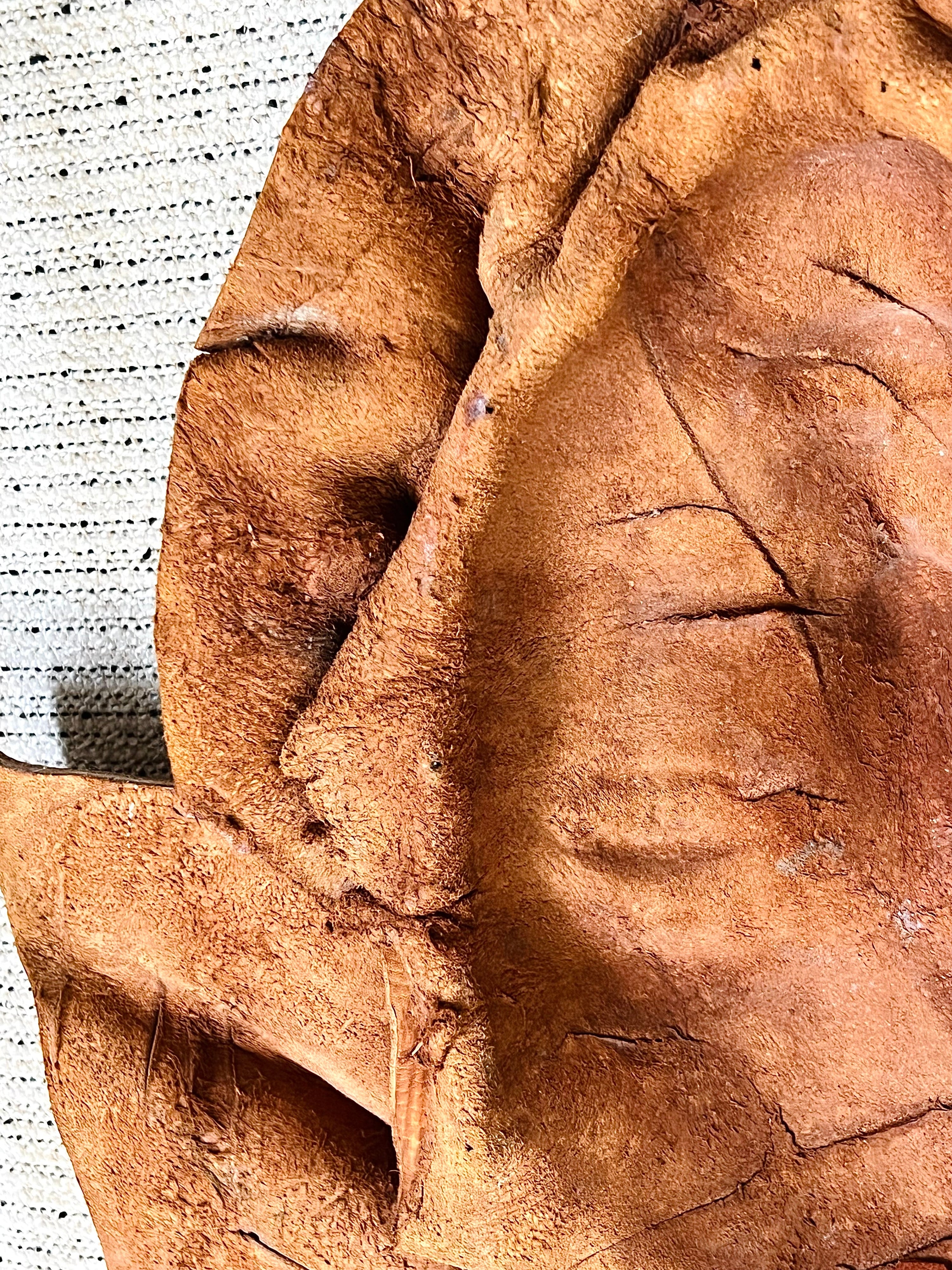 Chestnut Leather Women Face Mask (Vintage)