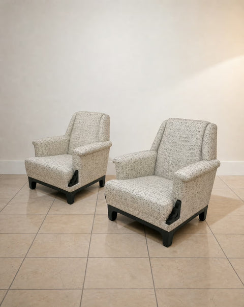 Pair of Mid-Century Low Chairs Asian Chairs