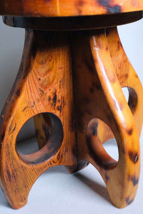 Small Solid Wood Intricate Side/Accent Table