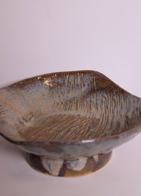 Hand Built Textured Studio Pottery Bowl