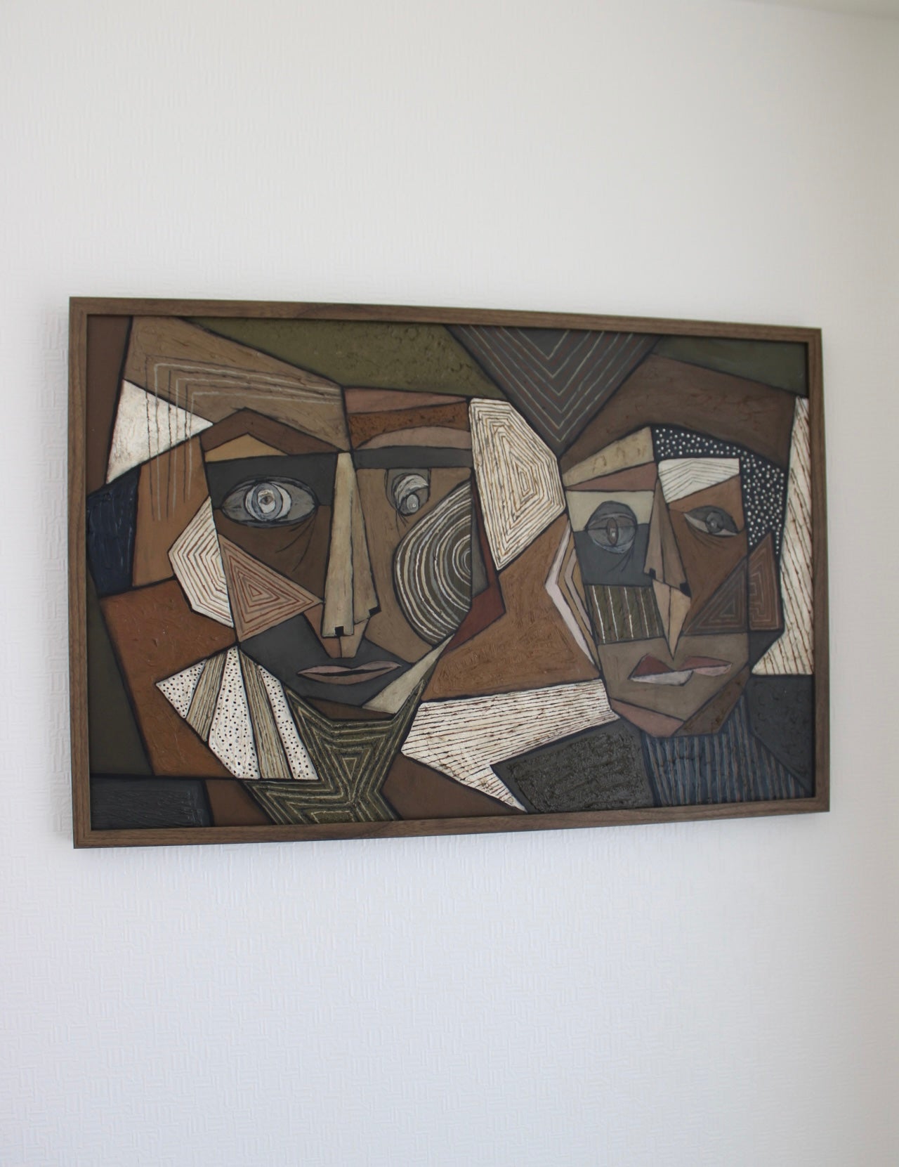 Angela Dickerson Brown Pair Original Framed Artwork