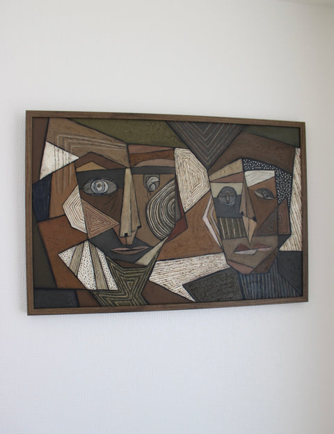 Angela Dickerson Brown Pair Original Framed Artwork