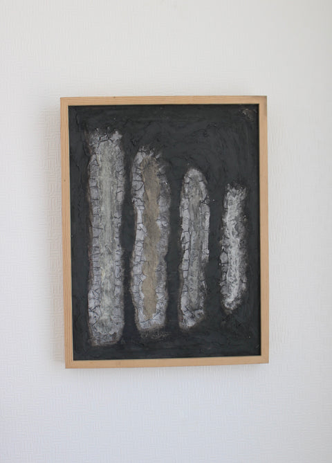 Angela Dickerson Black Column Study Original Framed Artwork