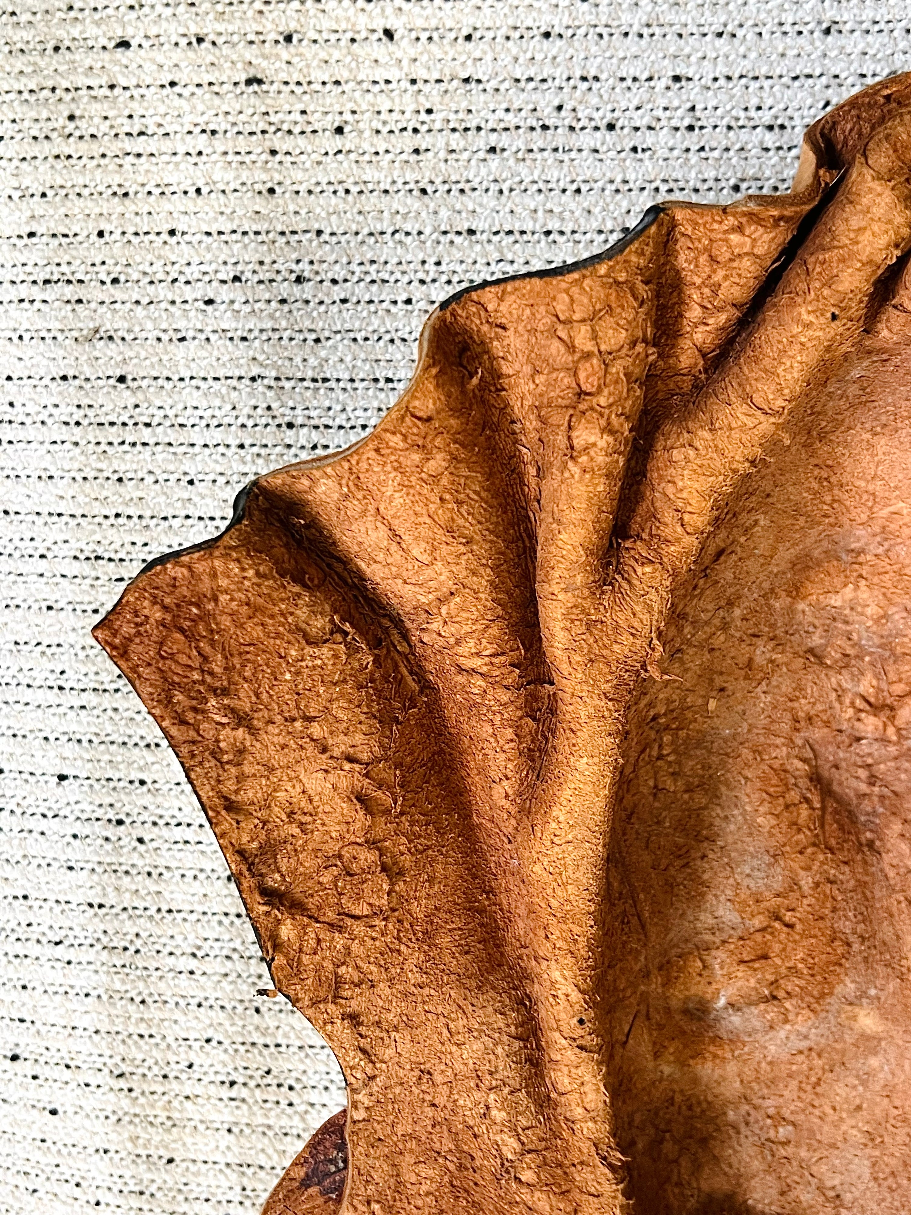 Black/Chestnut Leather Women Face Mask (Vintage)