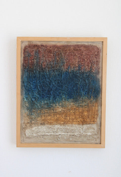 Angela Dickerson Blue Earth Horizon Original Framed Artwork
