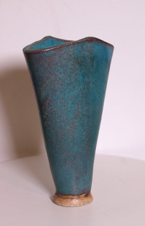 Signed Cole Blue & Turquoise Studio Pottery Vase