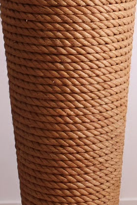 Monumental Rope-Wrapped Sculptural Floor Lamp