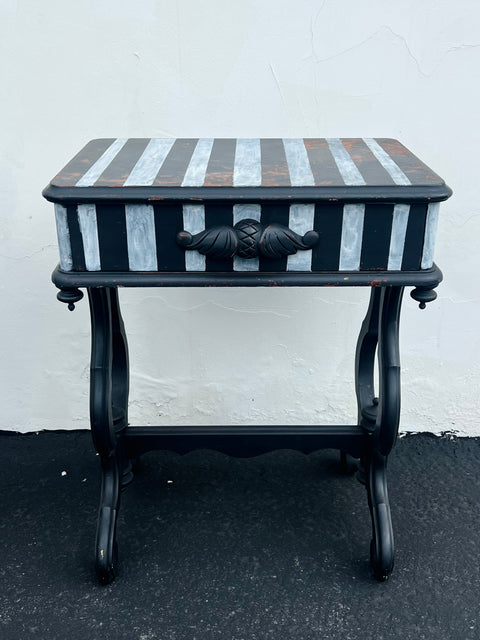 Antique Striped Side Tables