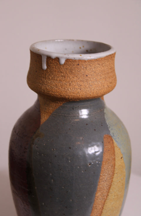 Brown Drip Glaze Pottery Vase