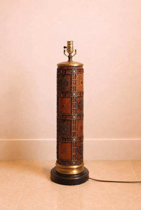 Antique Wallpaper Printing Roller Lamp – Ornate Trunk Motif