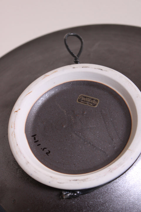 Blue Scalloped Studio Pottery Platter