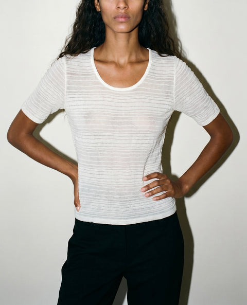 Riccardo Manni Sheer Knit Top