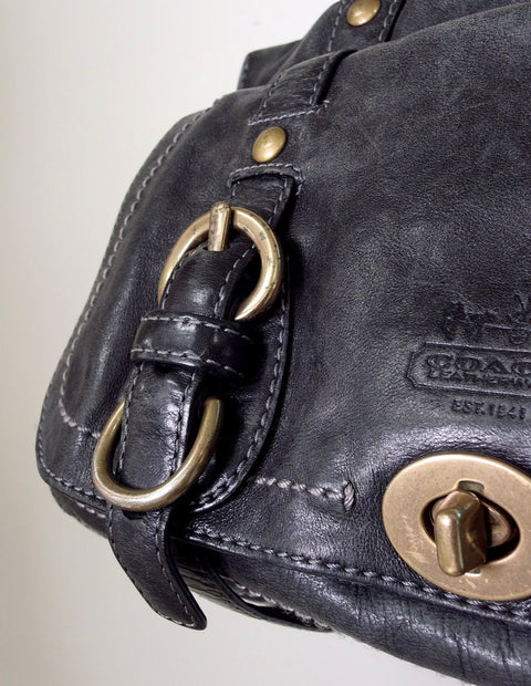 Pre Owned Legacy Garcia Satchel #12704 | 65th Anniversary | Black Italian Leather (Y2k Vintage)