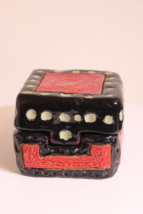 Abstract Studio Pottery Covered Box